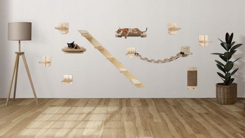 WISZĄCY MOSTEK DLA KOTÓW Z PÓŁKAMI 12 X 17 X 15 CM na Arena.pl