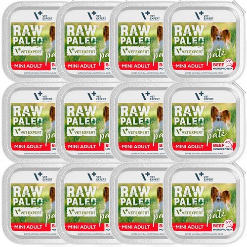 Mokra karma dla psów dorosłych małych ras wołowina Raw Paleo Pate 12x150g na Arena.pl
