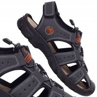 SANDAŁY MĘSKIE ZABUDOWANE REGULOWANE NA RZEP SPORTOWE