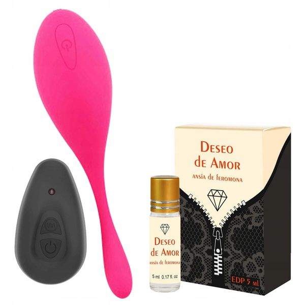 Jajeczko, stymulacja pochwy, różowe + perfumy 5 ml zdjęcie 1