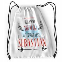 Plecak Dla Sebastiana Sportowy Szkolny Worek Torba Z Nadrukiem Ze Zdjęciem