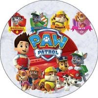 Opłatek na tort PAW Psi Patrol Pies Pieski Marshall Rubble Rocky Skye Zuma