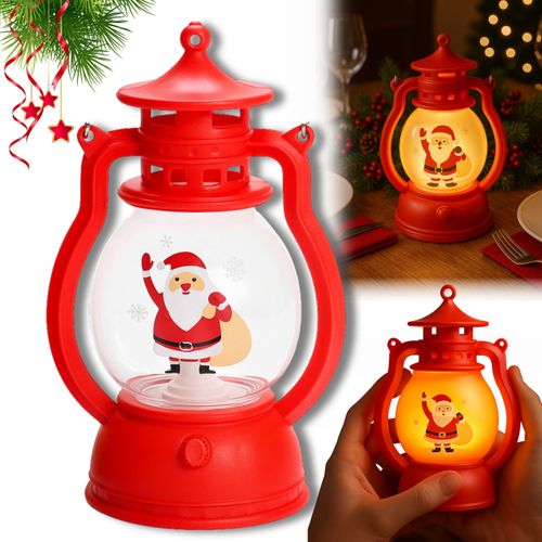 LAMPION LED 12,6 CM DEKORACJA ŚWIĄTECZNA MIKOŁAJ na Arena.pl