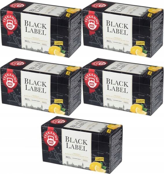 Teekanne herbata Black Label Lemon 20 kopert x5 zdjęcie 1