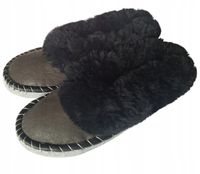 Bambosze Góralskie Domowe Kapcie Ciepłe Wełniane Ciepłe Zimowe Skórzane