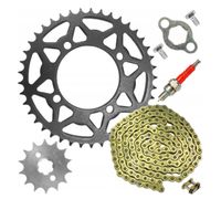 NAPĘD ŁAŃCUCH 428H GOLD ZĘBATKA PRZÓD TYŁ DO CROSS PITBIKE 110-140CC