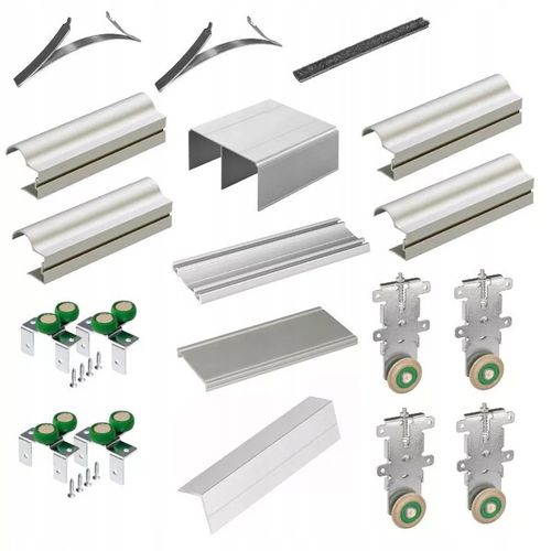 Okucia do drzwi przesuwnych Sevroll Focus 1,70m 2D System Zestaw okuć na Arena.pl
