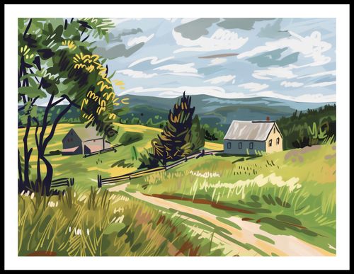 Plakat 80x60cm Bujna Wieś na Arena.pl