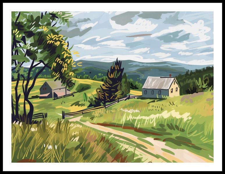 Plakat 80x60cm Bujna Wieś zdjęcie 3