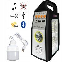 Lampa Solar LED Kemping Głośnik Latarka Turystyczna BLUETOOTH USB POWERBANK