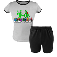 Krótka Piżama dziecięca Rainbow Friends - Kolorowi Przyjaciele
