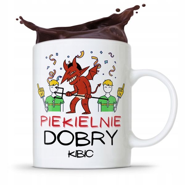 Dla Kibcia Kibola Fana Kubek Piekielnie Dobry Z Nadrukiem Ze Zdjęciem zdjęcie 1