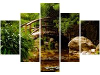 OBRAZ SECRET GARDEN MOST OGRÓD JAPONIA KOLORY