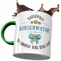Kubek Zielony Dla Konserwatora Najlepszy Prezent Z Nadrukiem Ze Zdjęciem