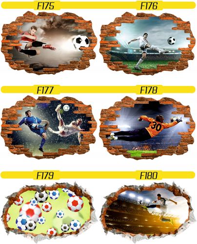 Naklejka samoprzylepna efekt 3D piłkarz stickers na Arena.pl