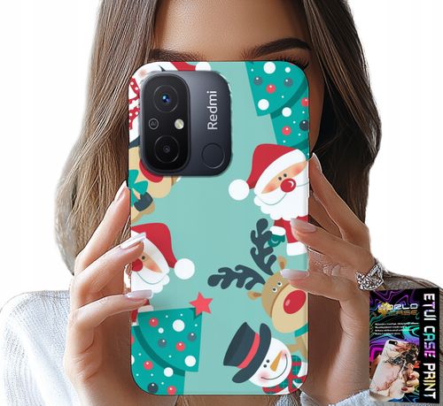 ETUI DO XIAOMI REDMI 12C - MIKOŁAJ, RENIFER BAŁWAN ŚWIĄTECZNE WZORY na Arena.pl