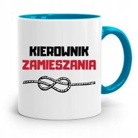 Kubek Błękitny Dla Kierownika Zamieszania Prezent Z Nadrukiem Ze Zdjęciem