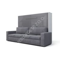 PÓŁKOTAPCZAN MEBLOPOL 140H poziomy WHITE/SLATE GRAY - DUŻY WYBÓR TKANIN