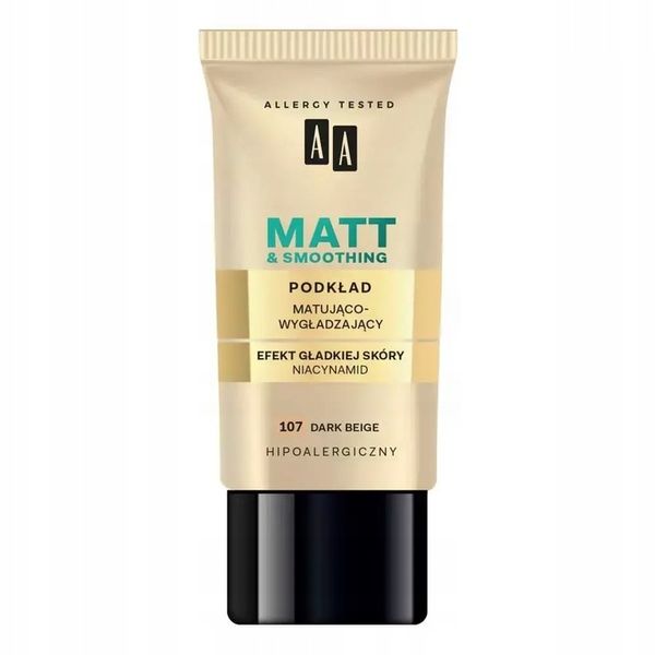 AA Make Up Matt podkład 107 dark beige 30 ml zdjęcie 3