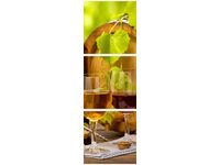 90X30CM BIAŁE CZERWONE TRÓJ OBRAZ DRUK