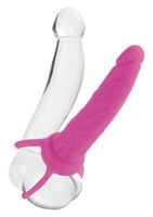 silicone dual penetrator pink