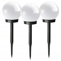 Lampa Solarna Ogrodowa Girlanda Led Kula Wbijana Ozdobna Dekoracyjne 3 szt