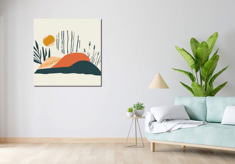 Obraz 90x90cm Wieczór na Łące zdjęcie 2