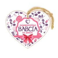tabliczka serce najwspanialsza babcia na świecie