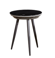 Wysoki stolik balkonowy Breve na taras z plecionej liny