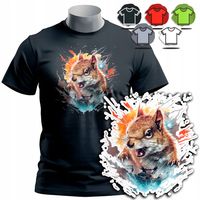 KOSZULKA T-SHIRT MĘSKI WZORY DO WYBORU - WIEWIÓRKA ZWIERZE LAS NATURA - M