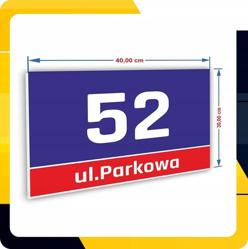 Tabliczka Tablica ADRESOWA Numer na dom 25 wzorów WYTRZYMAŁA 30x40 cm PCV na Arena.pl