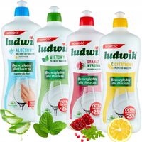 LUDWIK ZESTAW MIX PŁYNÓW DO MYCIA NACZYŃ BALSAM PŁYN DO ZMYWANIA 4x