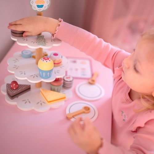 TOOKY TOY Patera Słodkości Drewniany Stojak Babeczki Ciasta na Arena.pl