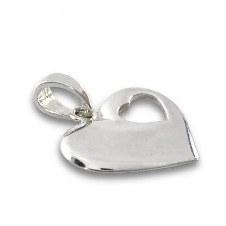 SREBRNY WISIOREK SERCE Z WYCIĘTYM SERDUSZKIEM PRÓBA SREBRA 925 GRAWER na Arena.pl