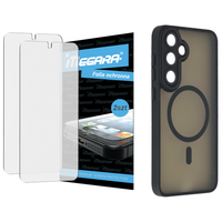 folia do samsung galaxy s25 plus ochronna + magsafe etui czarne tpu