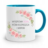 Kubek Błękitny Prezent Dla Cioci Wyjątkowa Ciocia Z Nadrukiem Ze Zdjęciem