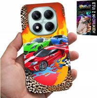ETUI DO XIAOMI NOTE 14 PRO+ 5G - DLA DZIECI, SAMOCHODY WYŚCIGOWE + SZKŁO