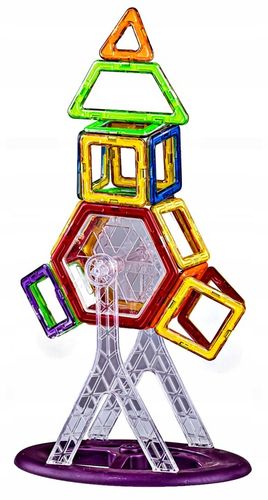 EDUKACYJNE konstrukcyjne KLOCKI MAGNETYCZNE 124 element prezenty certyfikat na Arena.pl