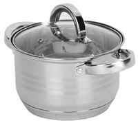 Garnek stalowy z pokrywką 20cm 3 l gaz indukcja ROSSNER KL5503