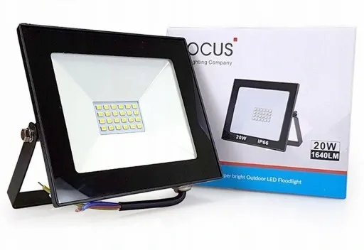 Halogen LED 20W lampa naświetlacz zewnętrzny zimny 6000K 1640LM reflektor zdjęcie 1