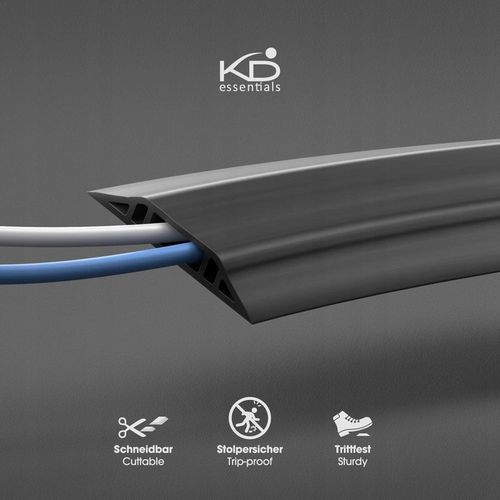 Ochraniacz listwa na kable podłogowa wytrzymała mocna KabelDirekt – 2m na Arena.pl