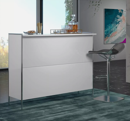 Barek stół barowy regał na wino biały na Arena.pl