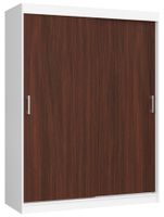 SZAFA PRZESUWNA 150 cm CLP MONO BIAŁA/WENGE