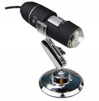Mikroskop CYFROWY USB 2MP PRZYBLIŻENIE x1600 oświetlenie 8x LED Widok Na PC