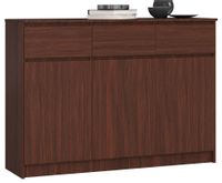 KOMODA K 140 cm 3 DRZWI 3 SZUFLADY WENGE