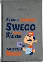 KALENDARZ A5 2026 DZIENNY terminarz Z NADRUKIEM UV PREZENT DLA KURIERA