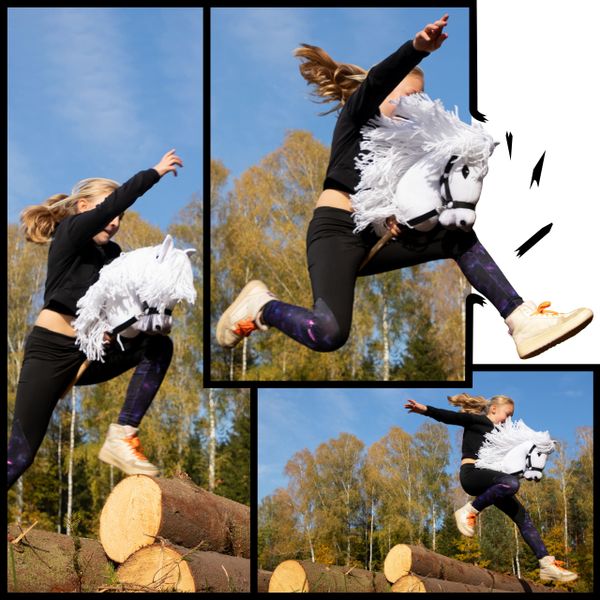 Koń na Kiju - Hobby Horse Skippi - Biały zdjęcie 2