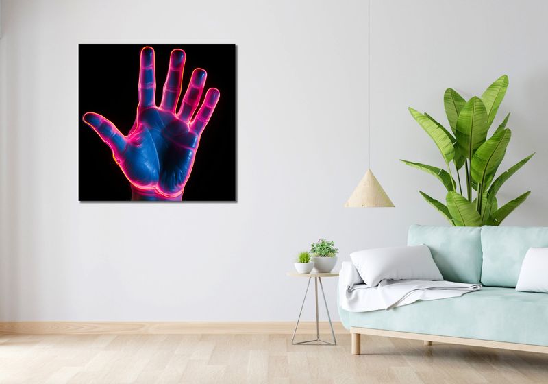 Obraz 90x90cm Dotyk Przyszłości zdjęcie 2