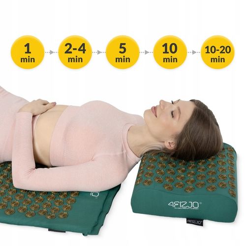 Mata do akupresury z poduszką XL 4FIZJO zielona na Arena.pl