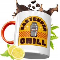 Kubek Pomarańczowy Dla Barmana Prezent Z Nadrukiem Ze Zdjęciem